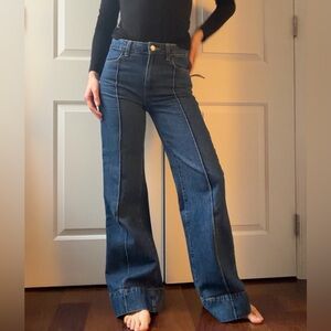 Mango Dark Blue Flare Jeans